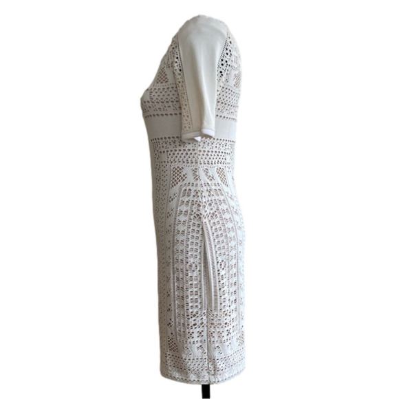Abs Allen Schwartz cream lace body-con mini dress. Size S - Picture 2 of 9